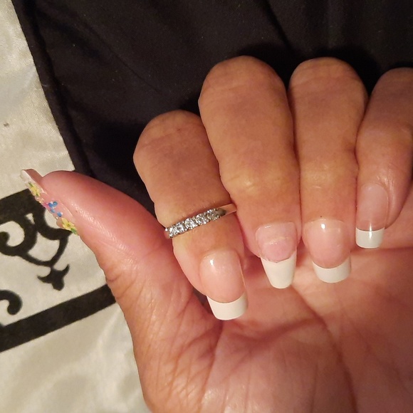 GENUINE SOLID 14K WHITE GOLD GENUINE .27 CTTW DIAMOND ANNIVERSARY WEDDING RING - Picture 10 of 10